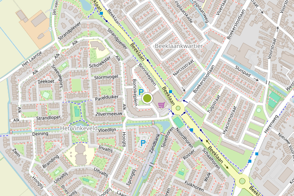 Ambulance-melding op Bonnikeplein, Noordwijk op 17 juli, kaart-overzicht