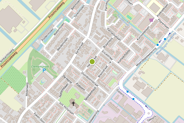 Ambulance-melding op Helmstraat, Noordwijkerhout op 17 juli, kaart-overzicht