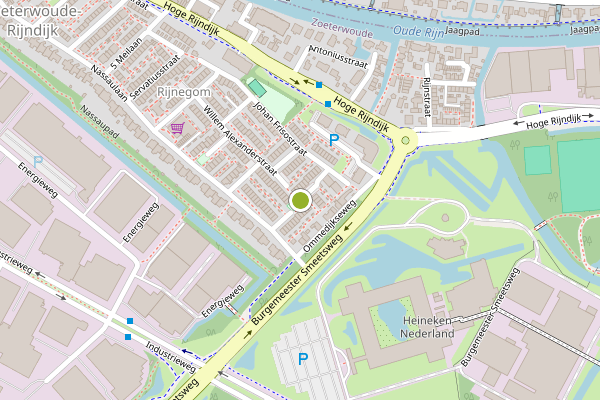 Ambulance-melding op Wilhelminastraat, Zoeterwoude op 15 juli, kaart-overzicht