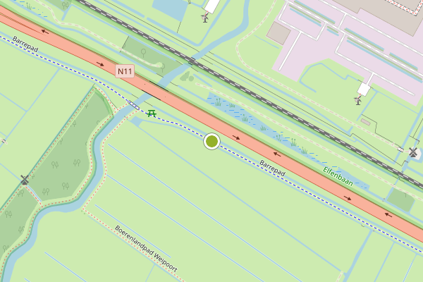 Ambulance-melding op Barrepad, Zoeterwoude op 14 juli, kaart-overzicht