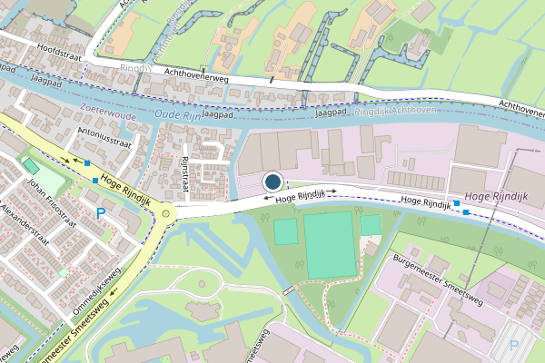 Politie-melding op Hoge Rijndijk, Zoeterwoude op 13 juli, kaart-overzicht