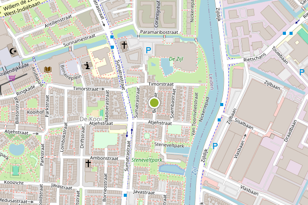 Ambulance-melding op Balistraat, Leiden op 18 juli, kaart-overzicht