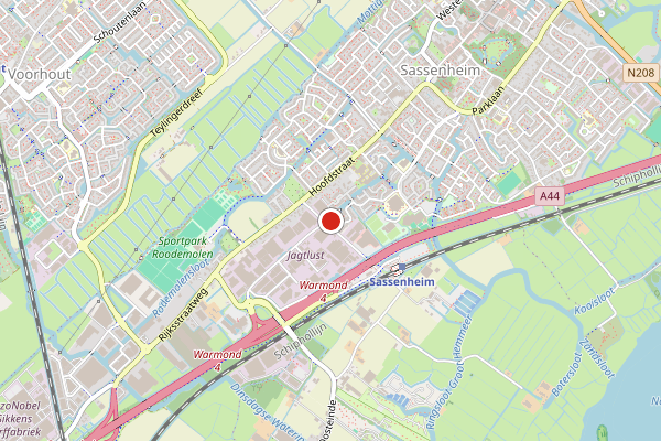 Brandweer-melding op Sassenheim op 18 juli, kaart-overzicht