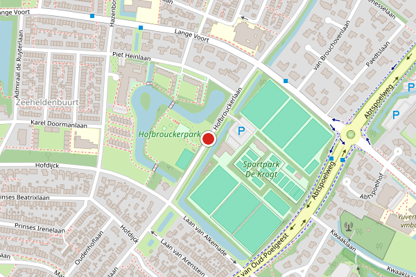 Brandweer-melding op Hofbrouckerlaan, Oegstgeest op 19 juli, kaart-overzicht