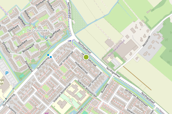 Ambulance-melding op van Struykstraat, Noordwijk op 19 juli, kaart-overzicht