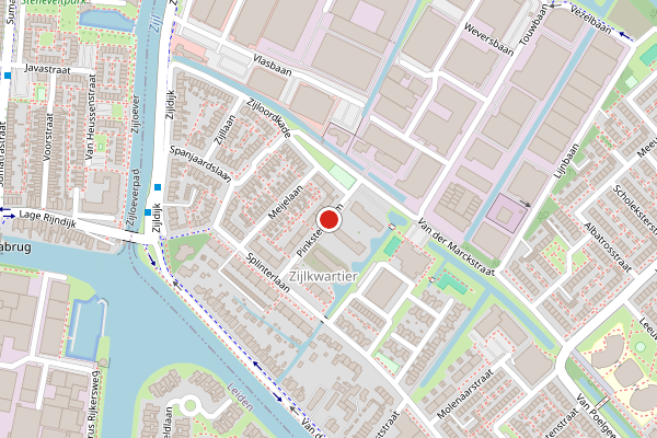 Brandweer-melding op Pinksterbloem, Leiderdorp op 20 juli, kaart-overzicht