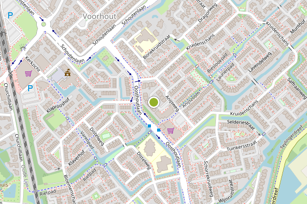 Ambulance-melding op Balsemkruidstraat, Voorhout op 20 juli, kaart-overzicht
