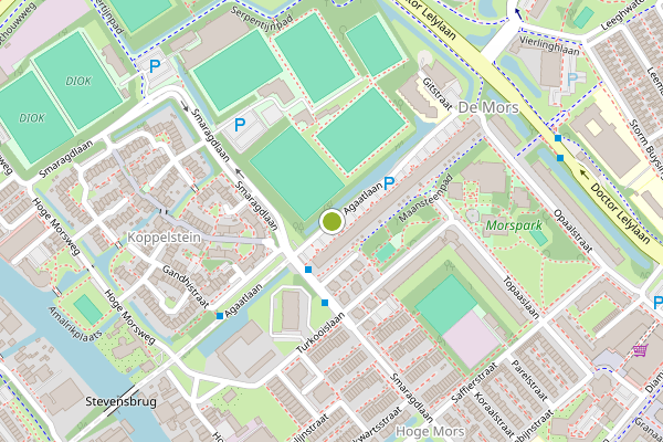 Ambulance-melding op Agaatlaan, Leiden op 20 juli, kaart-overzicht
