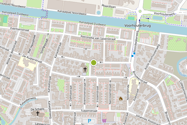 Ambulance-melding op Burgemeester Meijboomstraat, Rijnsburg op 21 juli, kaart-overzicht