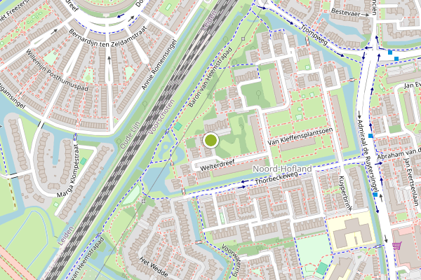 Ambulance-melding op Gebroeders de Wittplantsoen, Voorschoten op 21 juli, kaart-overzicht