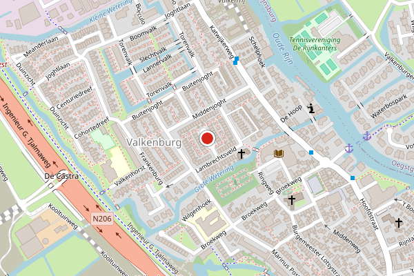 Brandweer-melding op Burgemeester M.A. van der Haveplantsoen, Valkenburg ZH op 21 juli, kaart-overzicht