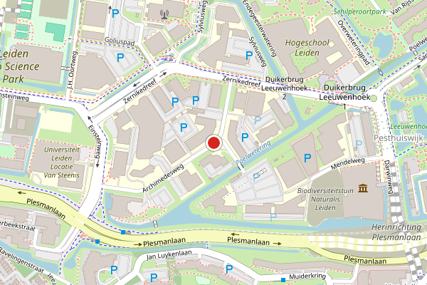 Brandweer-melding op Archimedesweg, Leiden op 21 juli, kaart-overzicht