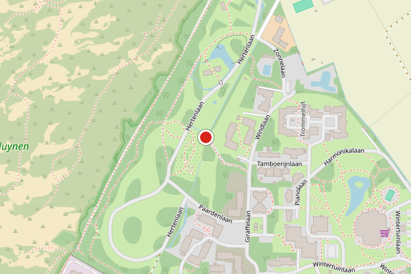 Brandweer-melding op Hertenlaan, Noordwijk op 21 juli, kaart-overzicht