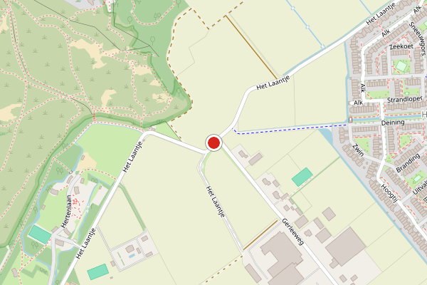 Brandweer-melding op Het Laantje, Noordwijk op 21 juli, kaart-overzicht