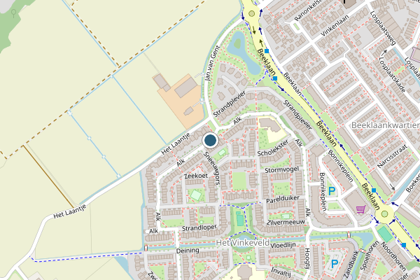 Politie-melding op Alk, Noordwijk op 21 juli, kaart-overzicht