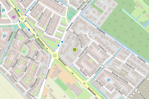 Ambulance-melding op Kostverloren, Noordwijk op 21 juli, kaart-overzicht
