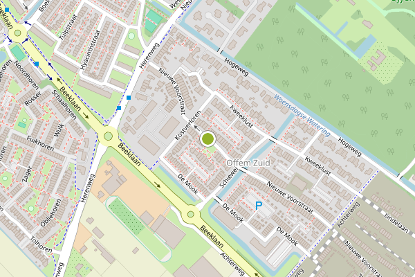 Ambulance-melding op Nieuwe Voorstraat, Noordwijk op 22 juli, kaart-overzicht