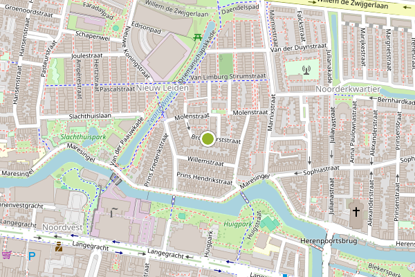 Ambulance-melding op Bronkhorststraat, Leiden op 22 juli, kaart-overzicht