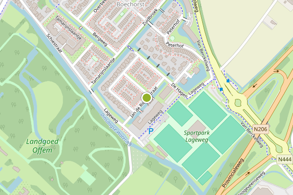 Ambulance-melding op Jan de Ridderstraat, Noordwijk op 22 juli, kaart-overzicht