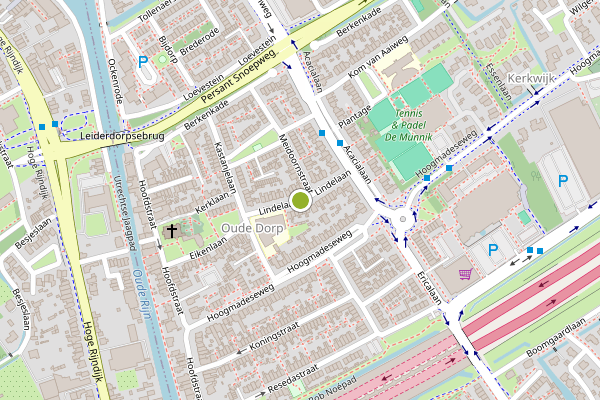 Ambulance-melding op Lindelaan, Leiderdorp op 22 juli, kaart-overzicht