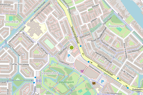Ambulance-melding op Top Naeffstraat, Leiden op 23 juli, kaart-overzicht