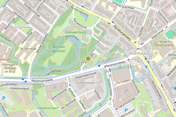 Ambulance-melding op Flanorpad, Leiden op 23 juli, kaart-overzicht