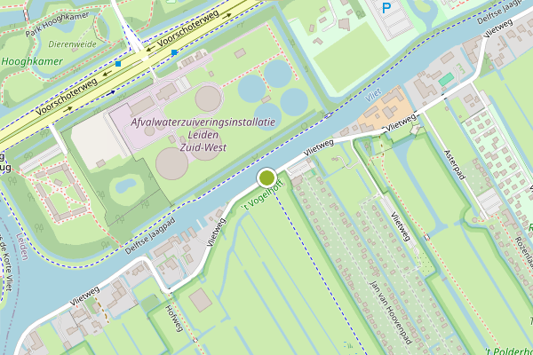 Ambulance-melding op Vlietweg, Leiden op 23 juli, kaart-overzicht