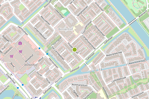 Ambulance-melding op Huygensdreef, Leiderdorp op 24 juli, kaart-overzicht