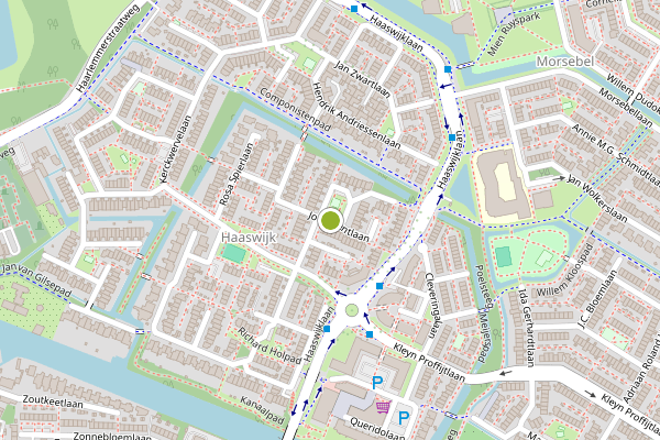 Ambulance-melding op Jo Vincentlaan, Oegstgeest op 24 juli, kaart-overzicht