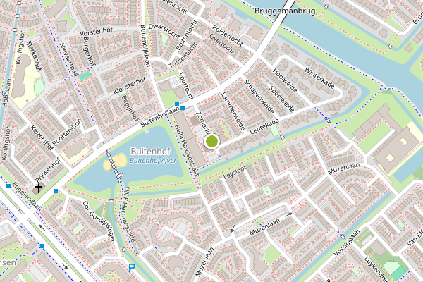 Ambulance-melding op Zomerkade, Leiderdorp op 24 juli, kaart-overzicht