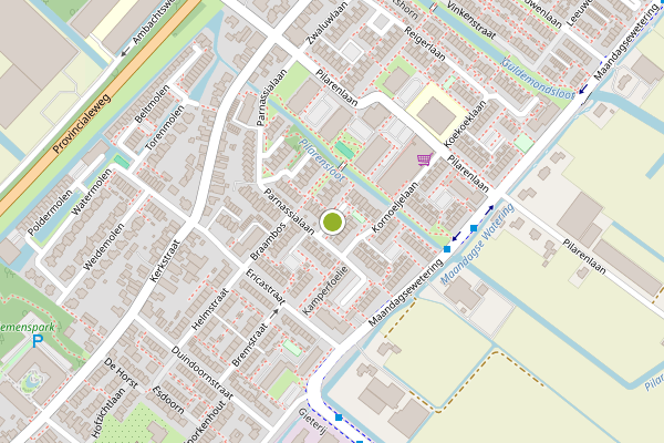 Ambulance-melding op Heggerank, Noordwijkerhout op 24 juli, kaart-overzicht