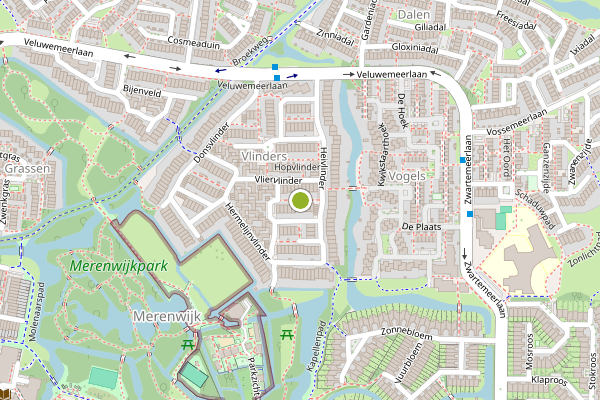 Ambulance-melding op Distelvlinder, Leiden op 25 juli, kaart-overzicht