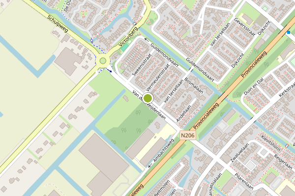 Ambulance-melding op Van der Weijdenlaan, Noordwijkerhout op 25 juli, kaart-overzicht
