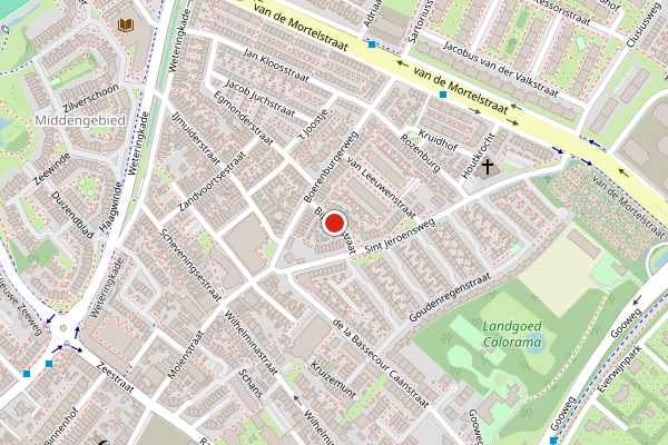 Brandweer-melding op Bijdorpstraat, Noordwijk op 25 juli, kaart-overzicht