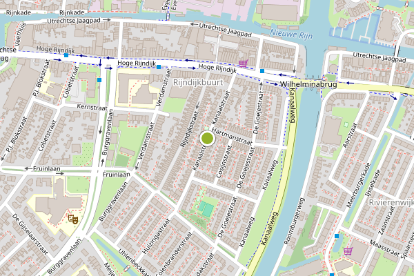Ambulance-melding op Kanaalstraat, Leiden op 25 juli, kaart-overzicht