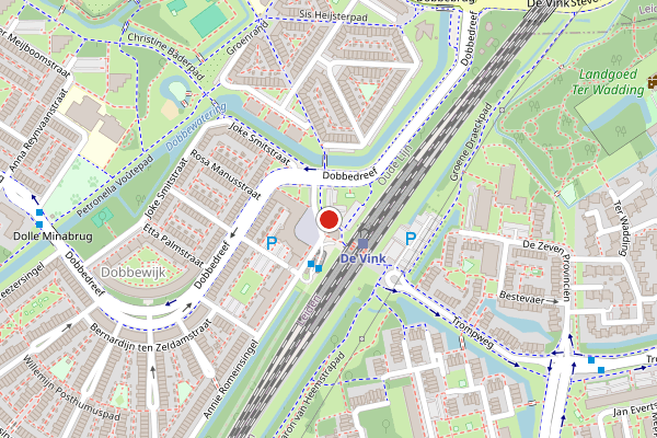 Brandweer-melding op Alexandrine Tinneplein, Leiden op 25 juli, kaart-overzicht