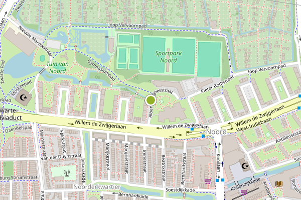 Ambulance-melding op Albertine Agnesstraat, Leiden op 26 juli, kaart-overzicht