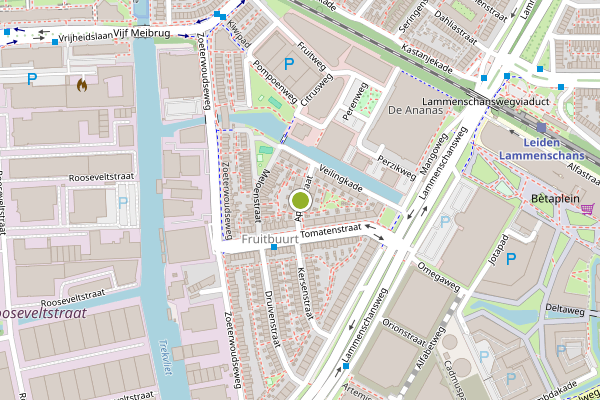 Ambulance-melding op Appelstraat, Leiden op 26 juli, kaart-overzicht