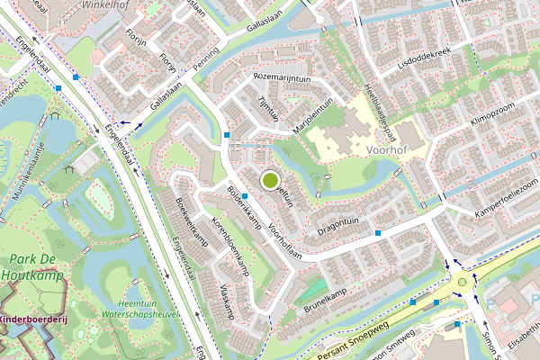 Ambulance-melding op Kerveltuin, Leiderdorp op 26 juli, kaart-overzicht