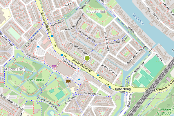 Ambulance-melding op Truus Wijsmullerpad, Leiden op 26 juli, kaart-overzicht