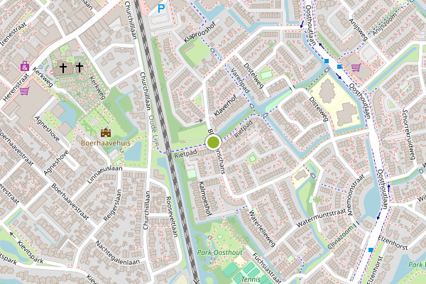 Ambulance-melding op Rietpad, Voorhout op 26 juli, kaart-overzicht