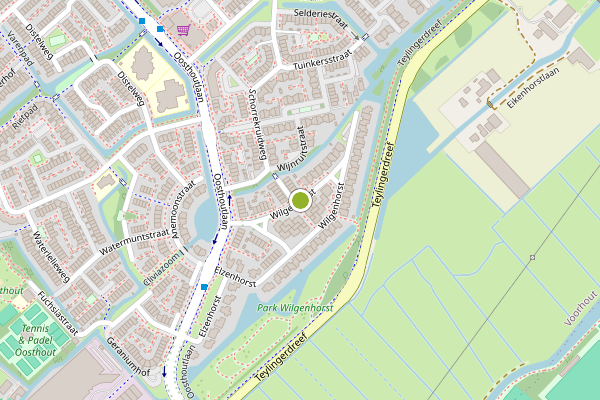Ambulance-melding op Wilgenhorst, Voorhout op 27 juli, kaart-overzicht
