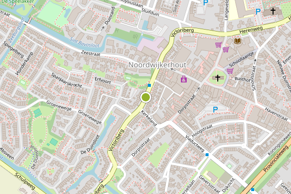 Ambulance-melding op Victoriberg, Noordwijkerhout op 27 juli, kaart-overzicht