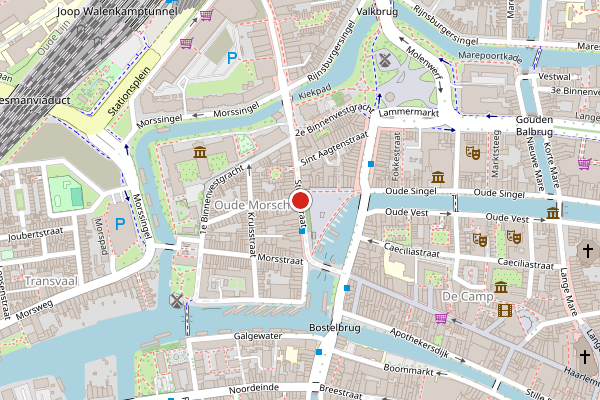Brandweer-melding op Steenstraat, Leiden op 27 juli, kaart-overzicht