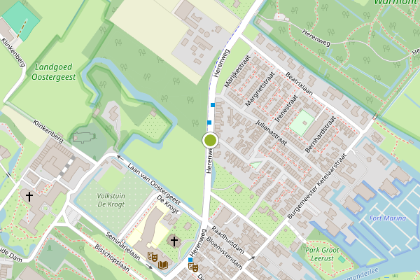 Ambulance-melding op Herenweg, Warmond op 28 juli, kaart-overzicht