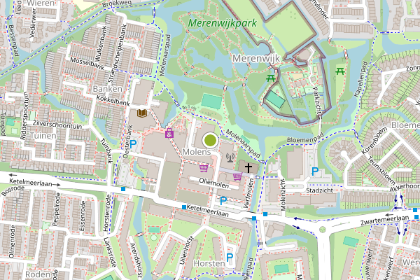 Ambulance-melding op Poldermolen, Leiden op 29 juli, kaart-overzicht