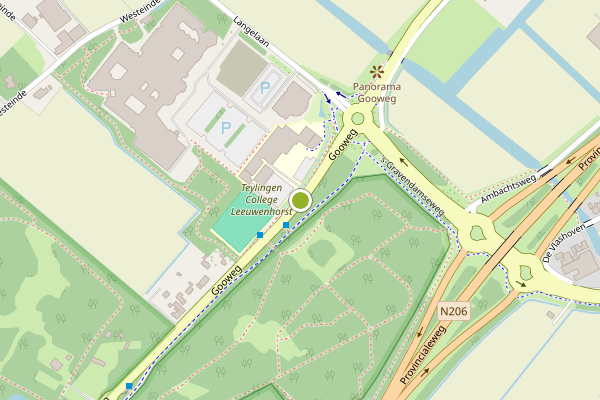 Ambulance-melding op Gooweg, Noordwijkerhout op 29 juli, kaart-overzicht