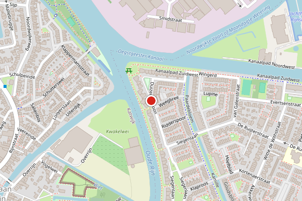 Brandweer-melding op Duizendschoon, Rijnsburg op 29 juli, kaart-overzicht