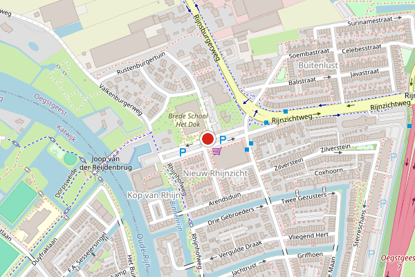 Brandweer-melding op Rustenburgerpad, Oegstgeest op 30 juli, kaart-overzicht