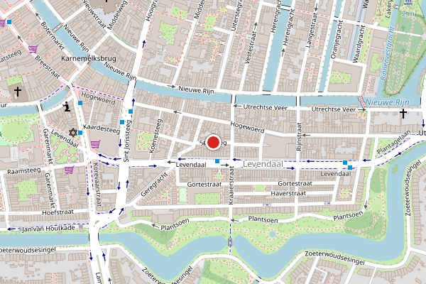 Brandweer-melding op Spilsteeg, Leiden op 30 juli, kaart-overzicht